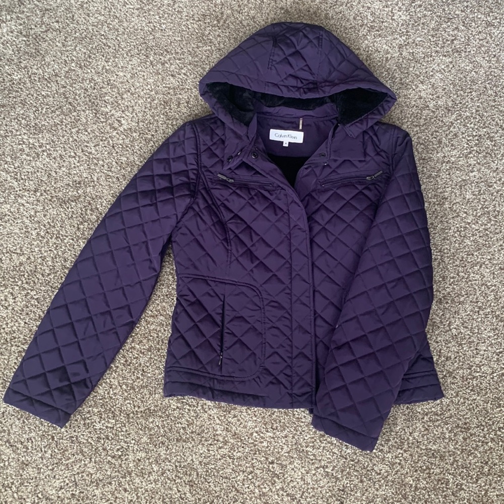 Calvin Klein Women’s Hooded Jacket - Purple, Size M